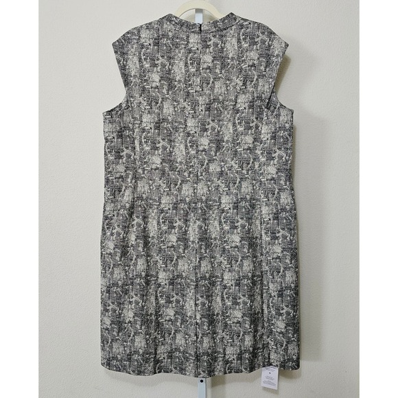 M.M. LAFLEUR NWT Aditi Crackle Sleeveless Black & Cream Dress Sz +3 (US 3X) - Picture 3 of 15